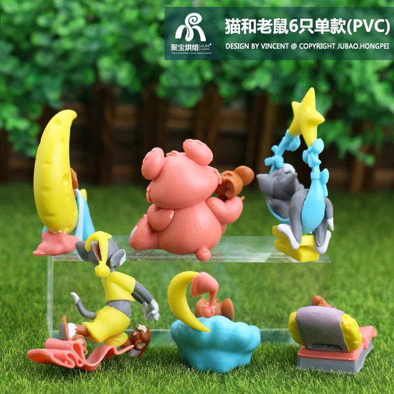 "Tom and Jerry PVC Figures: Fun Collectible Statues for Home, Car Decor, and Playtime Adventures!"