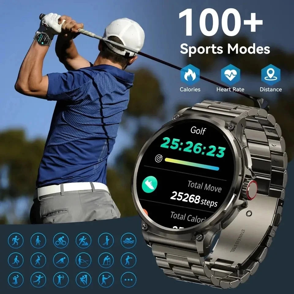 "Stay Connected: 1.85-Inch Ultra HD Smart Watch with GPS, Bluetooth Calling, and Long-Lasting 710mAh Battery for Active Lifestyles!"