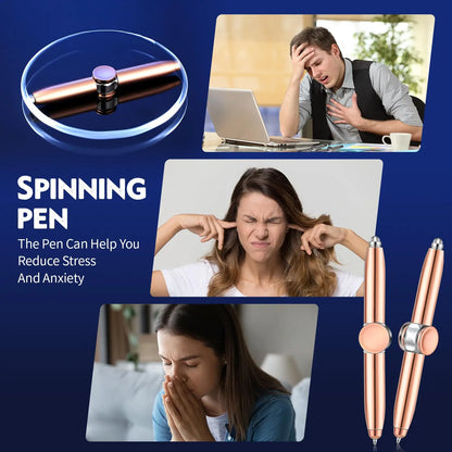 LED Spinning Fidget Pen: Anxiety Relief & Fun Writing Tool