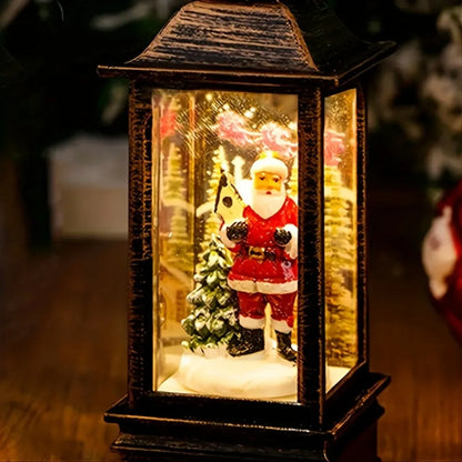 Christmas Little Night Lamp - Festive Warm White LED Lantern for Indoor &amp; Outdoor Decoration