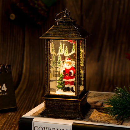 Christmas Little Night Lamp - Festive Warm White LED Lantern for Indoor &amp; Outdoor Decoration