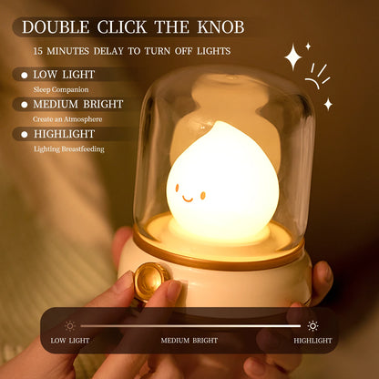 "Adorable Mini Desktop LED Night Lamp: USB Rechargeable Cartoon Design – Perfect for Home, Coffee Bars, and Hotels!"