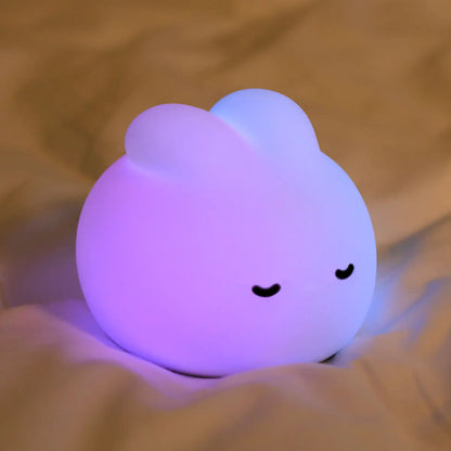 "Cute Bunny Rabbit Night Light: Adorable USB Silicone Lamp for Kids’ Rooms – Perfect Kawaii Decor for Nursery and Toddlers!"