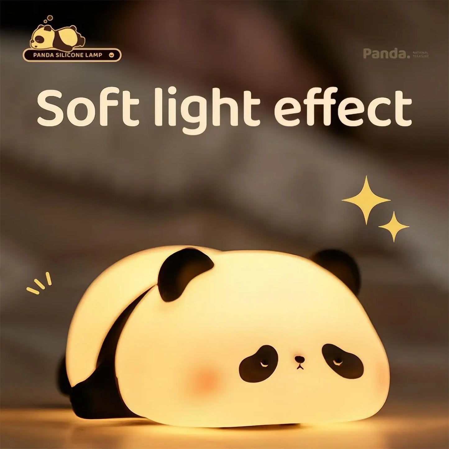 "Adorable LED Night Lights: Cute Sheep, Panda, and Rabbit Silicone Lamps – USB Rechargeable with Timing Feature for Kids’ Bedside Decor!"