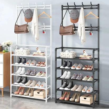 Luxury Multilayer Shoe Rack: Metal Cabinet & Organizer