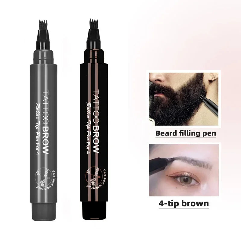 Nuance et forme : Crayon ultime à 4 pointes pour barbe et sourcils pour hommes