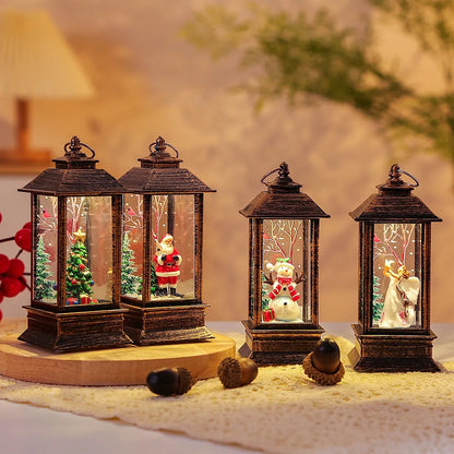 Christmas Little Night Lamp - Festive Warm White LED Lantern for Indoor &amp; Outdoor Decoration