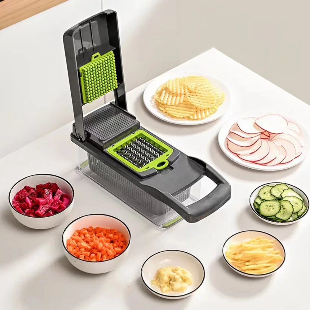 "Ultimate Kitchen Companion: 16-in-1 Multifunctional Vegetable Chopper & Grater for Effortless Meal Prep!"