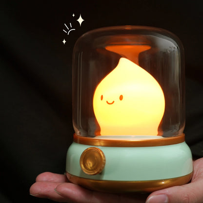 "Adorable Mini Desktop LED Night Lamp: USB Rechargeable Cartoon Design – Perfect for Home, Coffee Bars, and Hotels!"