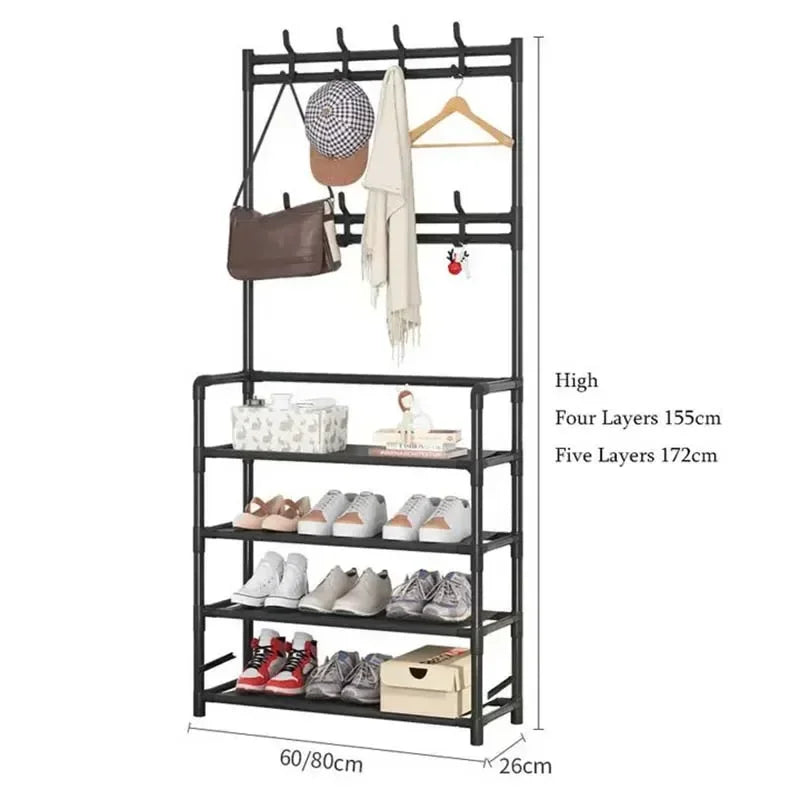 Luxury Multilayer Shoe Rack: Metal Cabinet & Organizer