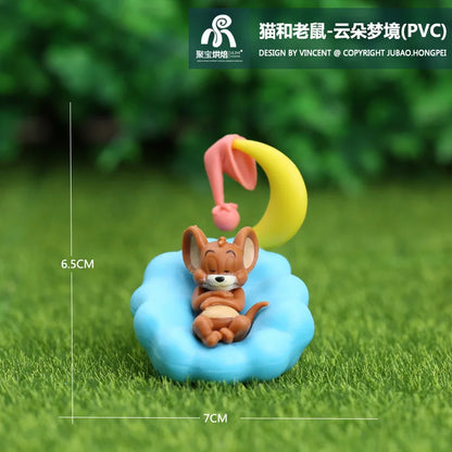 "Tom and Jerry PVC Figures: Fun Collectible Statues for Home, Car Decor, and Playtime Adventures!"