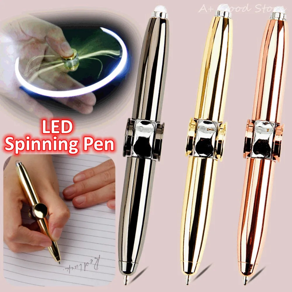 LED Spinning Fidget Pen: Anxiety Relief & Fun Writing Tool